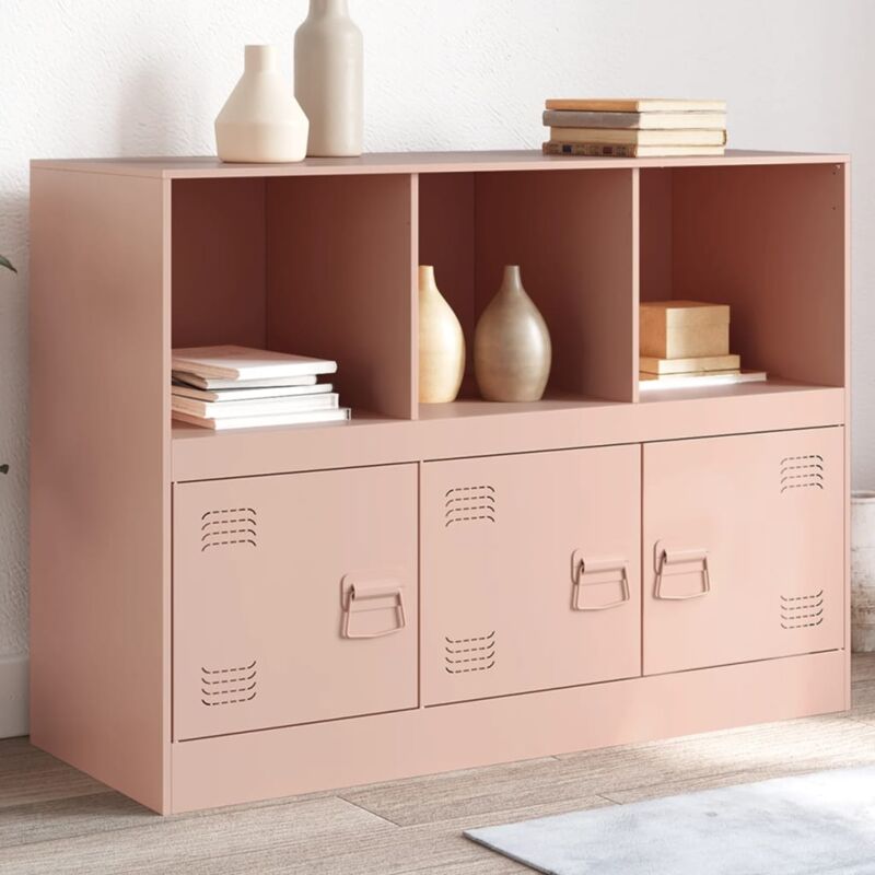 foto del prodotto credenza rosa 99x39x73 cm in acciaio vidaxl