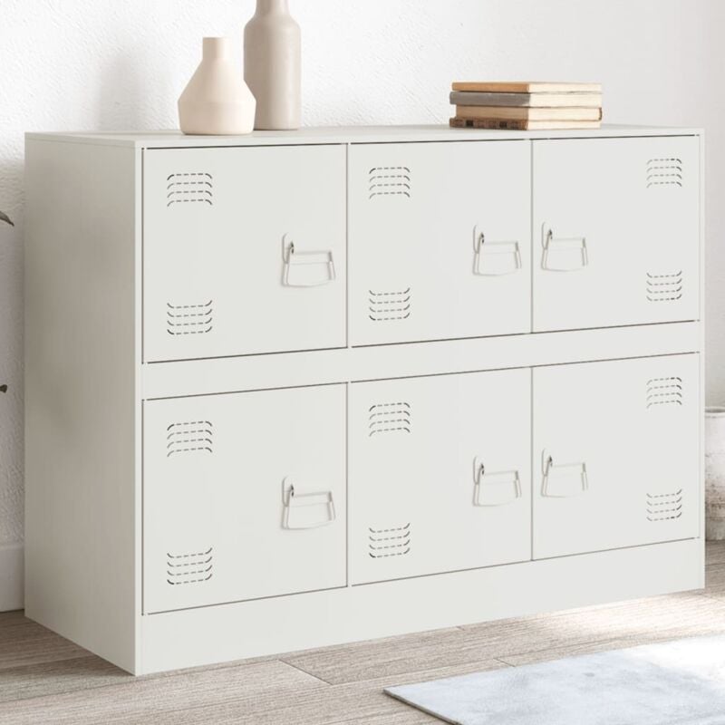 foto del prodotto credenza rosa 99x39x73 cm in acciaio vidaxl