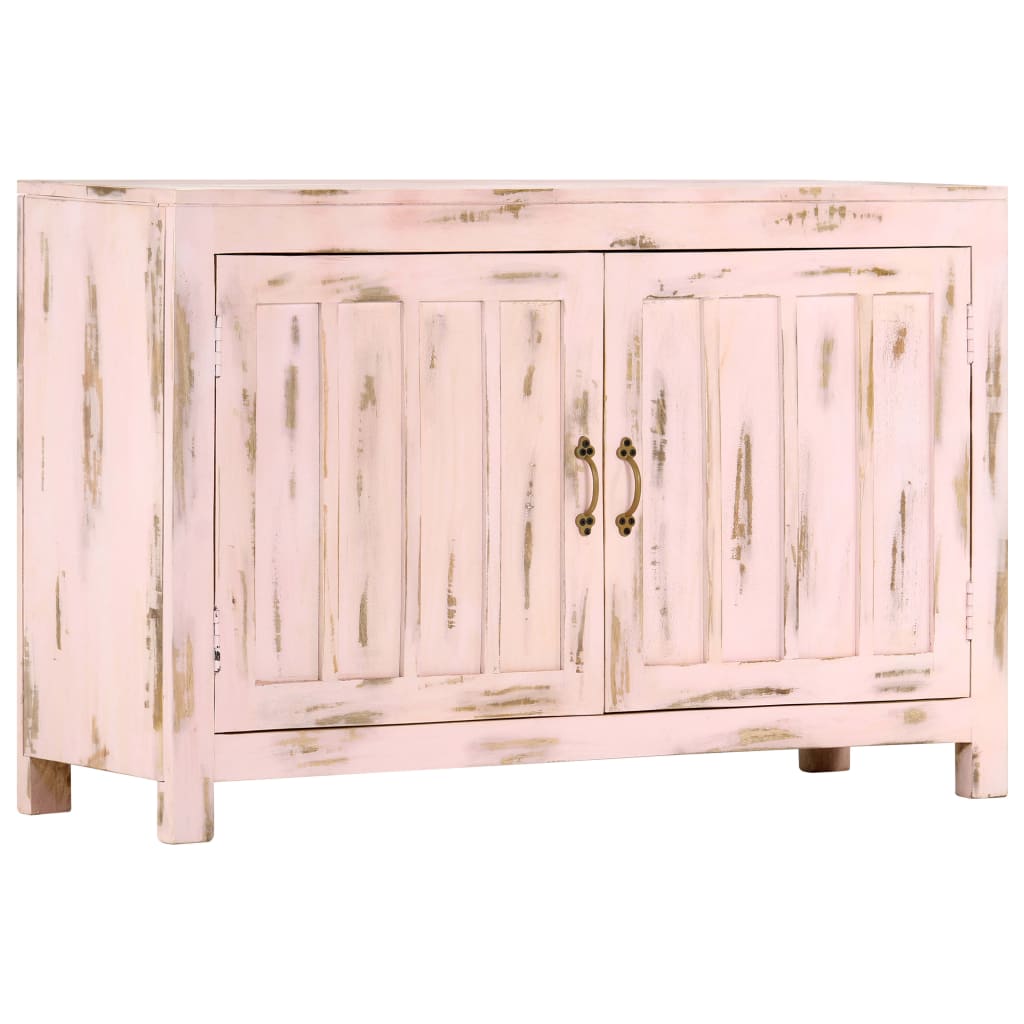 foto del prodotto credenza rosa chiaro 110x35x70cm in legno massello di mango cod mxl 23699