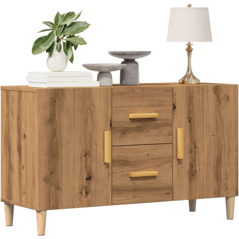 foto del prodotto credenza rovere artigianale 100x36x60 cm in legno multistrato vidaxl