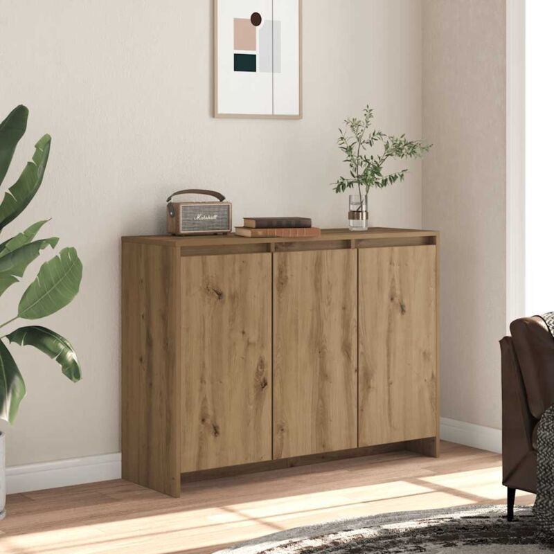 foto del prodotto credenza rovere artigianale 102x35x70 cm in truciolato vidaxl