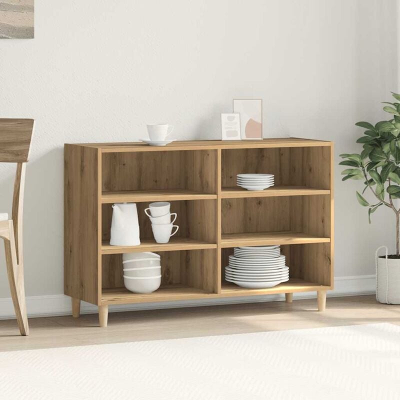 foto del prodotto credenza rovere artigianale 103,5x35x70 cm in truciolato vidaxl