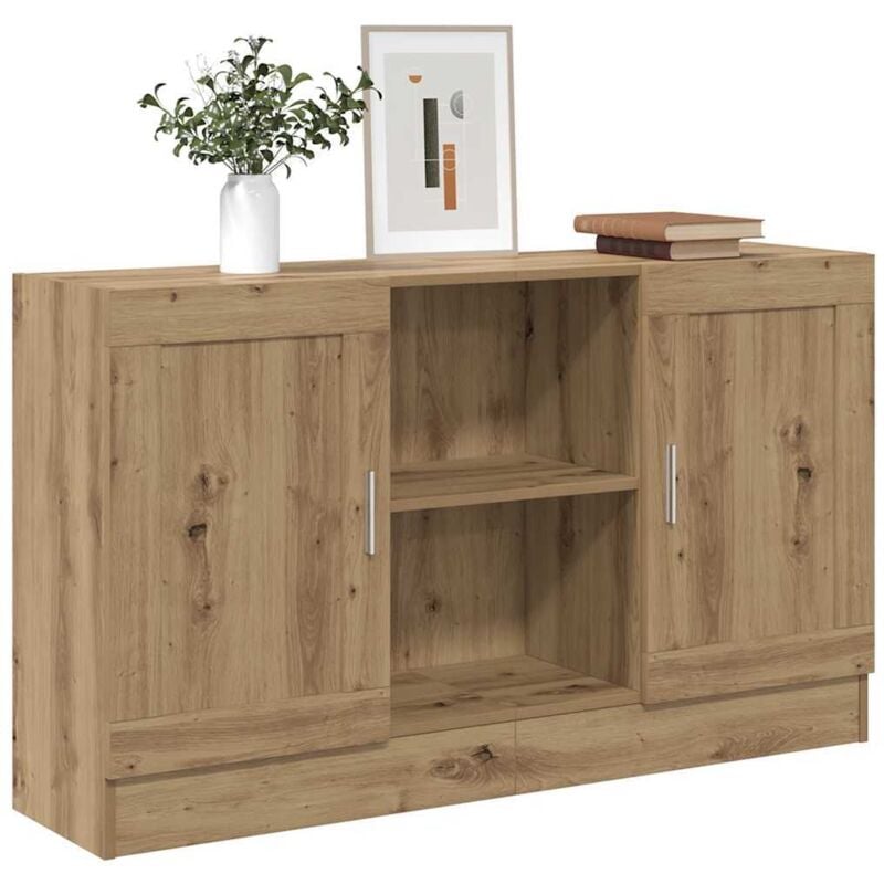 foto del prodotto credenza rovere artigianale 120x30,5x70 cm in truciolato vidaxl