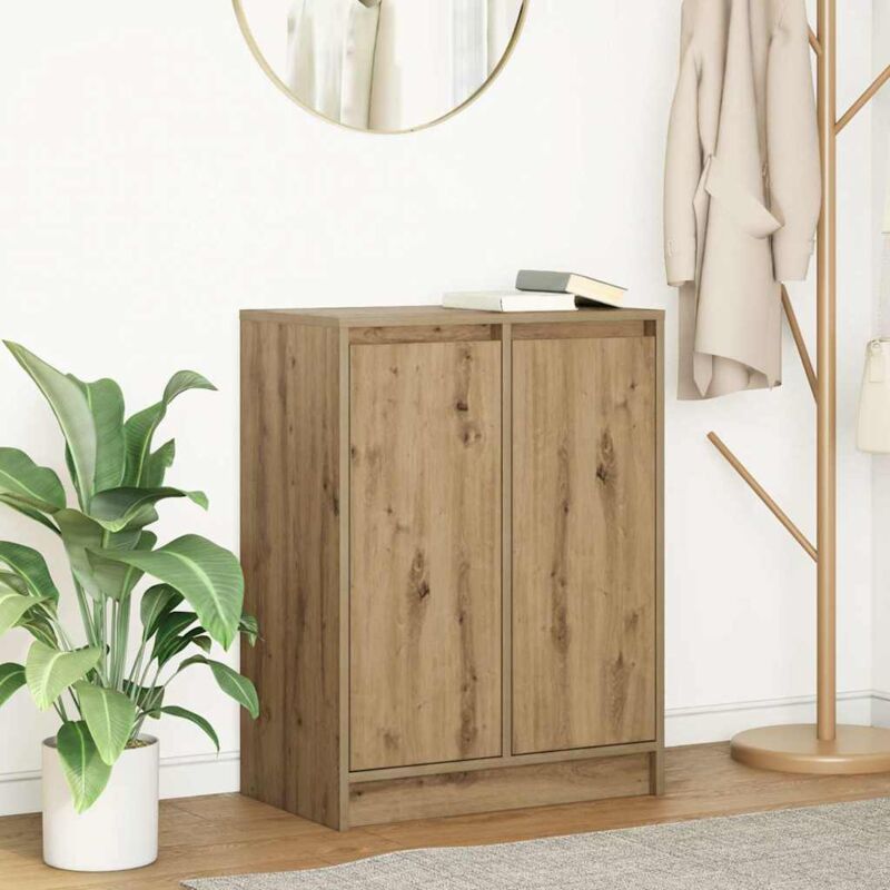 foto del prodotto credenza rovere artigianale 57x34x76 cm in legno multistrato vidaxl