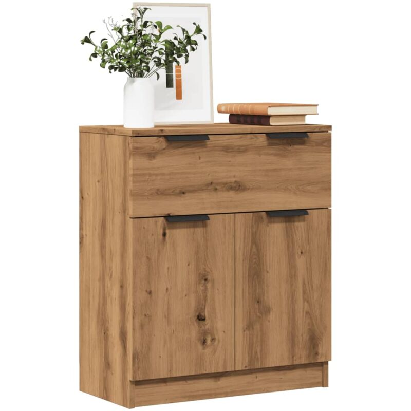 foto del prodotto credenza rovere artigianale 60x30x70 cm in legno multistrato vidaxl