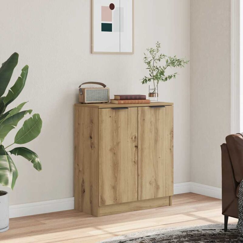 foto del prodotto credenza rovere artigianale 60x30x70 cm in truciolato vidaxl