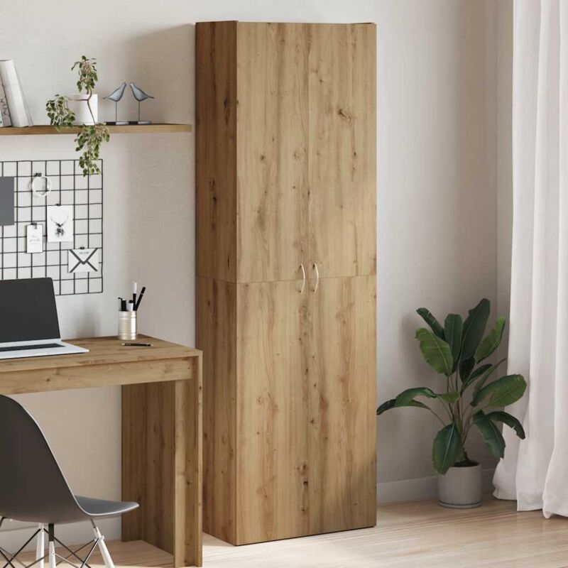 foto del prodotto credenza rovere artigianale 60x32x190 cm in truciolato vidaxl