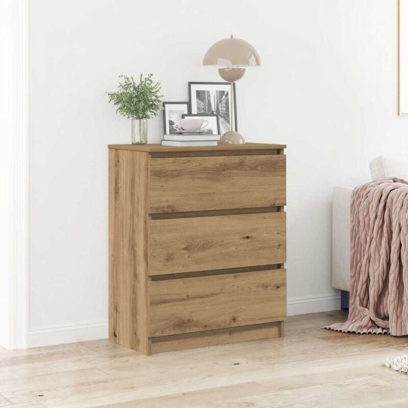 foto del prodotto credenza rovere artigianale 60x35x76 cm in legno multistrato vidaxl