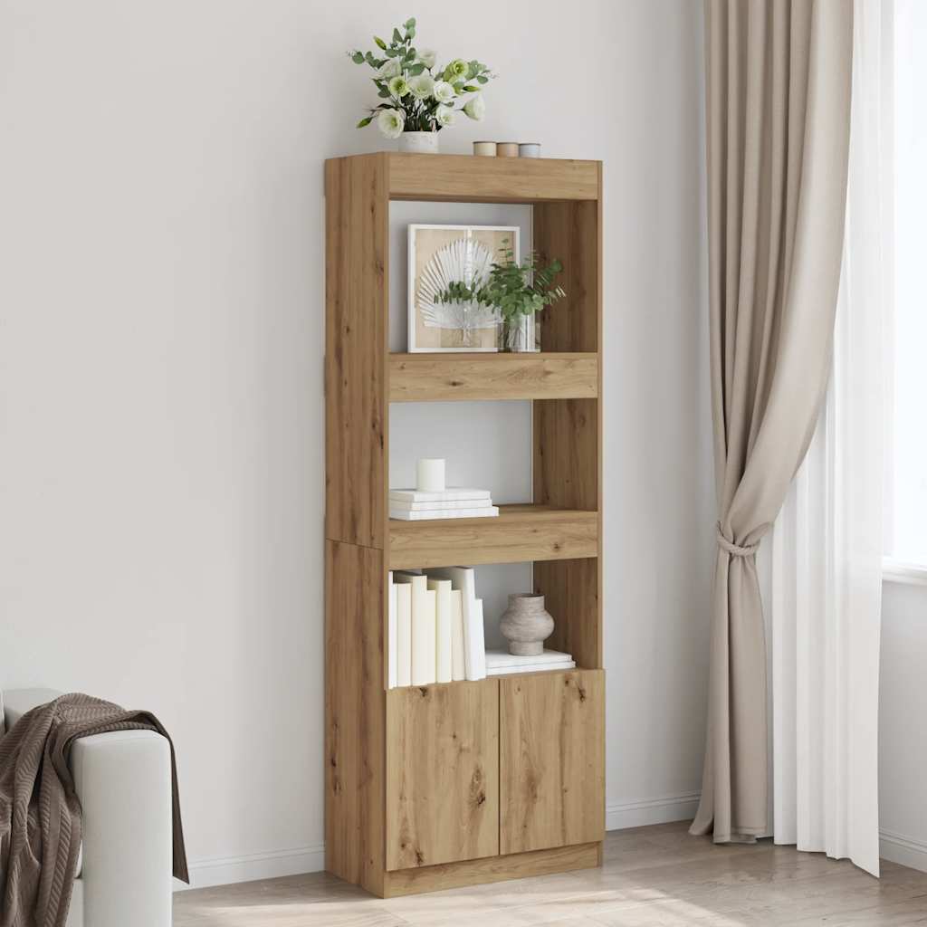 foto del prodotto credenza rovere artigianale 63x33x180 cm in legno multistrato
