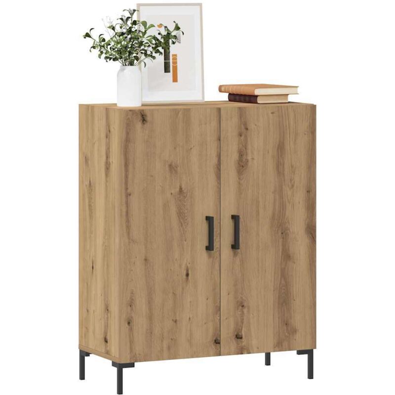 foto del prodotto credenza rovere artigianale 69,5x34x90 cm in legno multistrato vidaxl