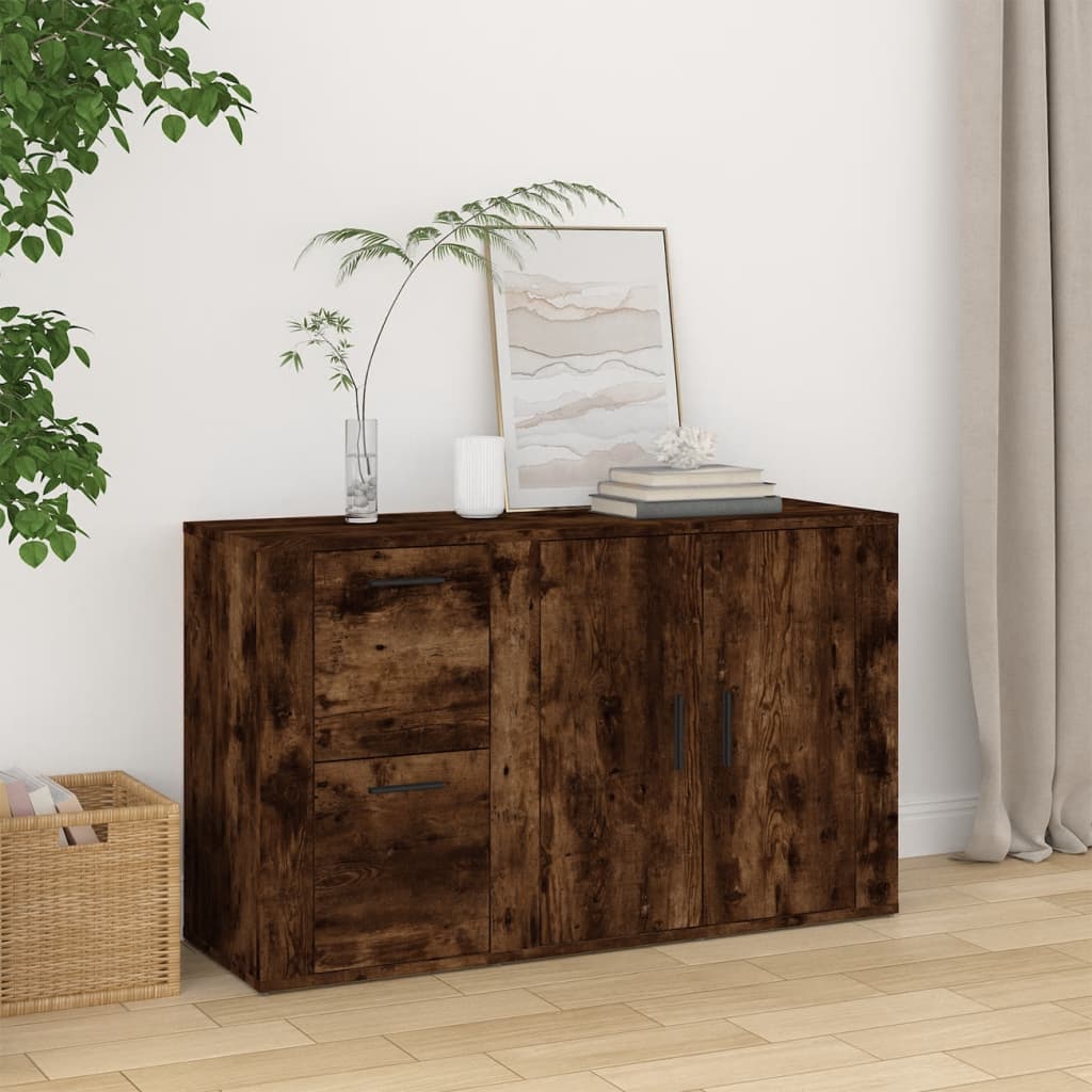 foto del prodotto credenza rovere fumo 100x33x59,5 cm in legno multistrato vidaxl