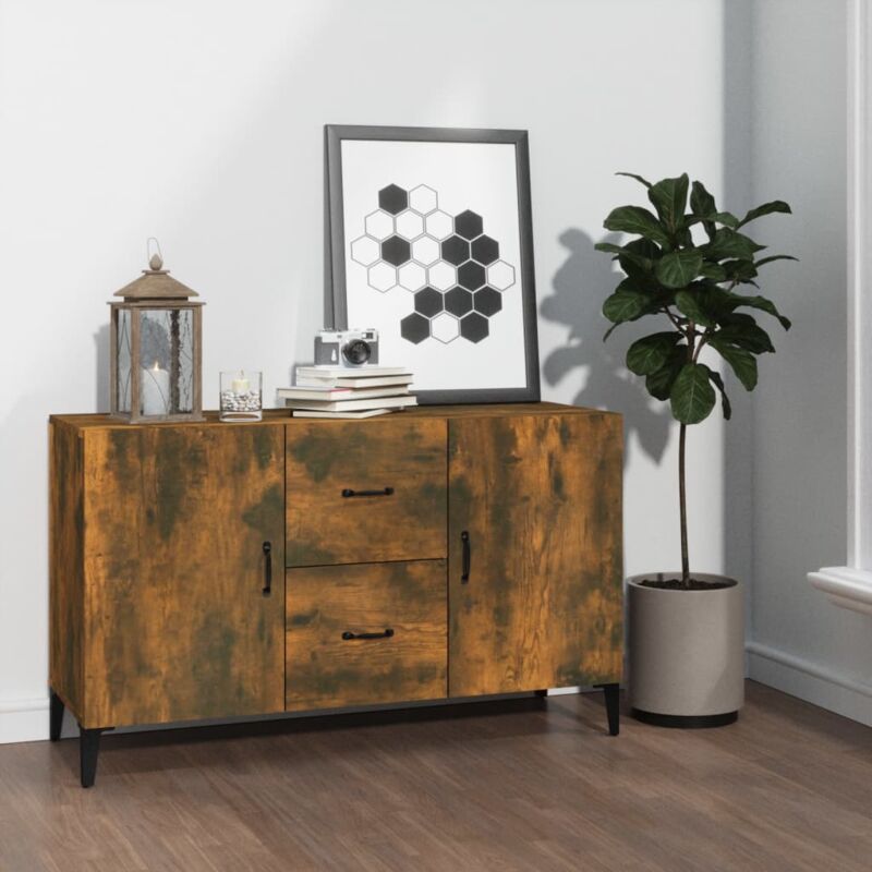 foto del prodotto credenza rovere fumo 100x36x60 cm in legno multistrato vidaxl