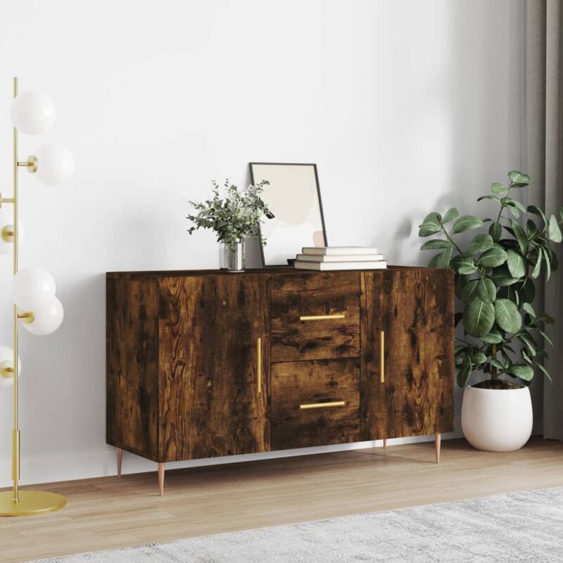 foto del prodotto credenza rovere fumo 100x36x60 cm in legno multistrato vidaxl