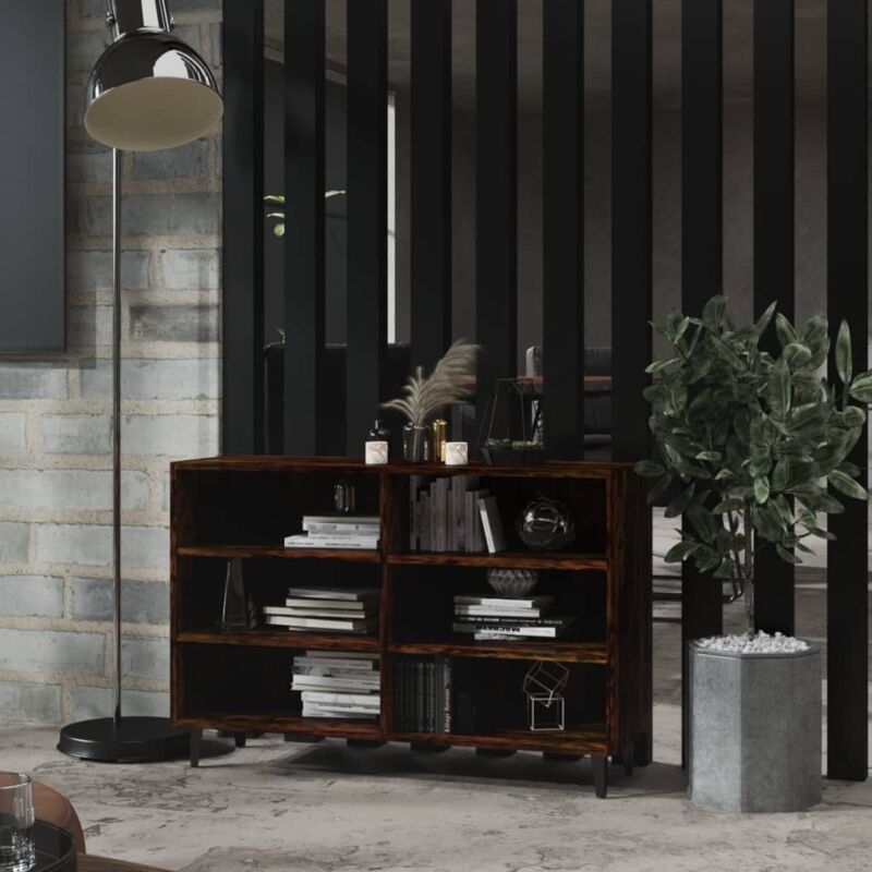 foto del prodotto credenza rovere fumo 103,5x35x70 cm in truciolato vidaxl