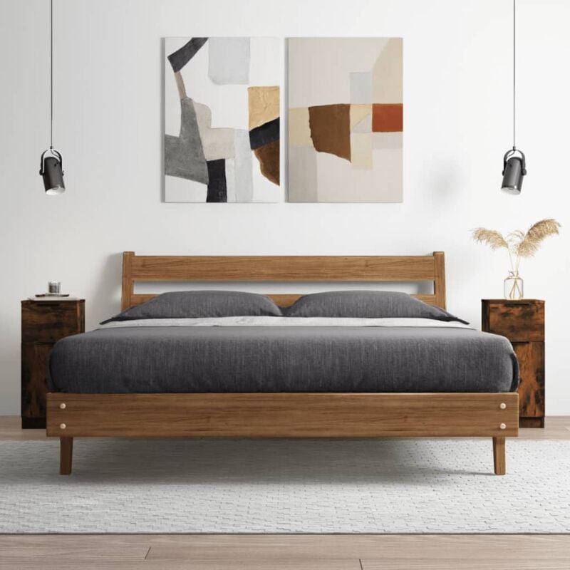 foto del prodotto credenza rovere fumo 30x30x70 cm in legno multistrato vidaxl
