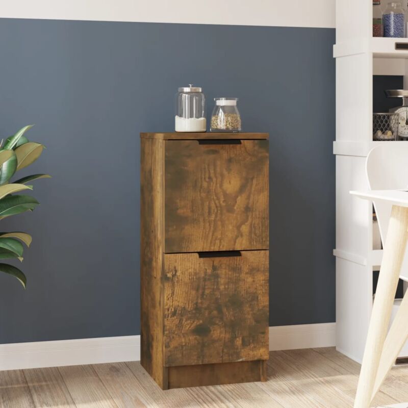 foto del prodotto credenza rovere fumo 30x30x70 cm in legno multistrato vidaxl