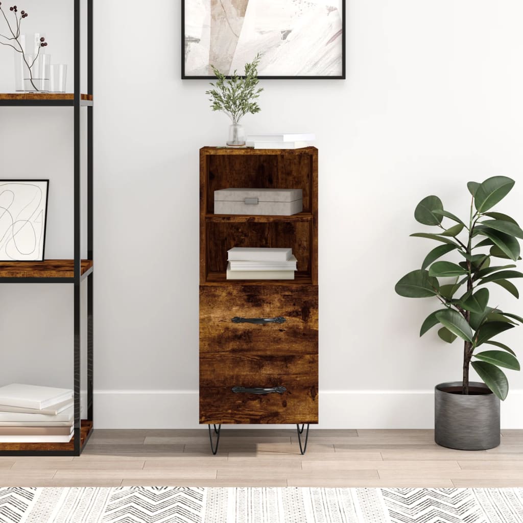 foto del prodotto credenza rovere fumo 34,5x34x90 cm in legno multistrato