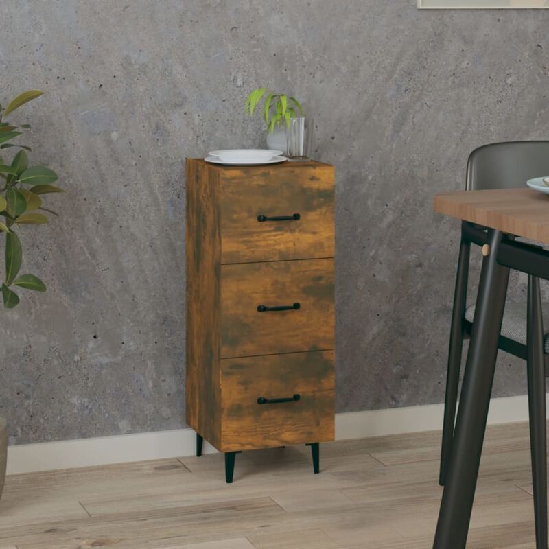 foto del prodotto credenza rovere fumo 34,5x34x90 cm in legno multistrato vidaxl