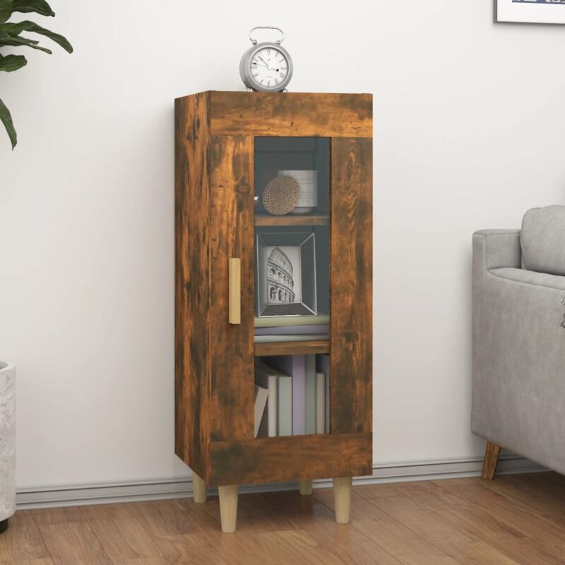foto del prodotto credenza rovere fumo 34,5x34x90 cm in legno multistrato vidaxl