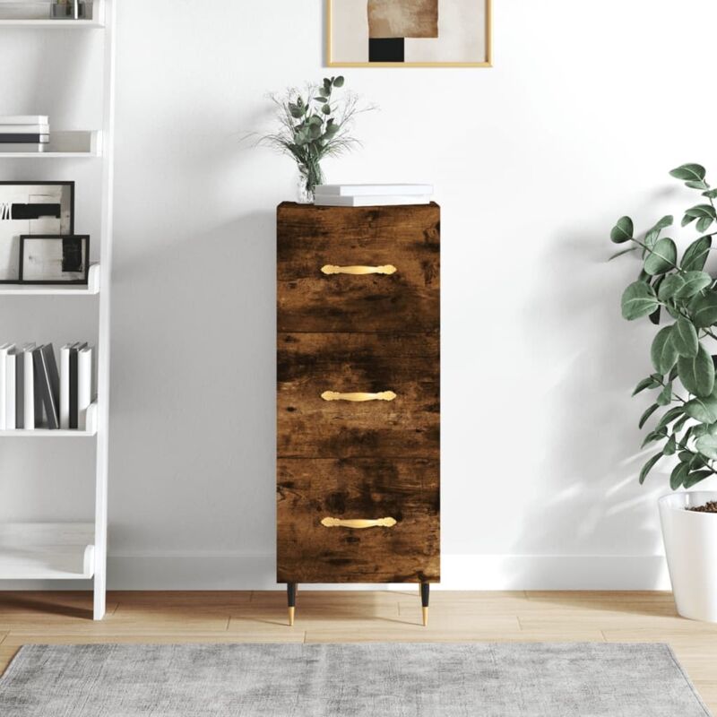 foto del prodotto credenza rovere fumo 34,5x34x90 cm in legno multistrato vidaxl