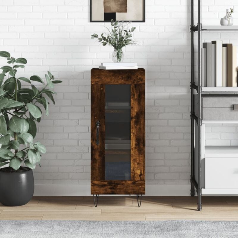 foto del prodotto credenza rovere fumo 34,5x34x90 cm in legno multistrato vidaxl