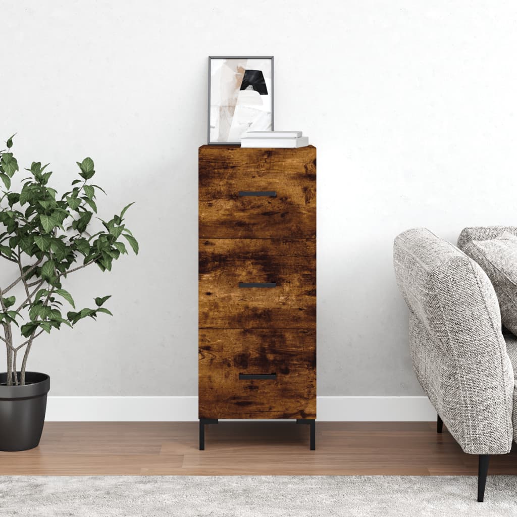 foto del prodotto credenza rovere fumo 34,5x34x90 cm in legno multistratocod mxl 105129
