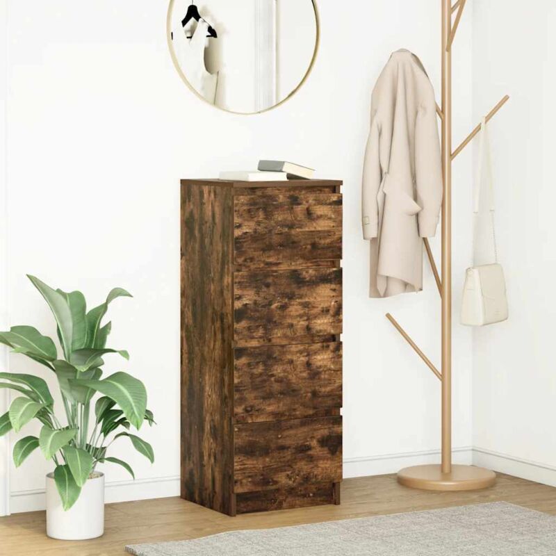 foto del prodotto credenza rovere fumo 37,5x35x99 cm in legno multistrato vidaxl