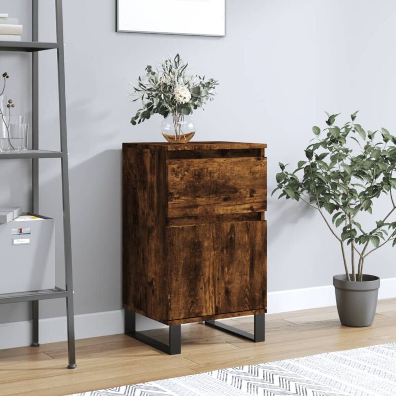 foto del prodotto credenza rovere fumo 40x35x70 cm in legno multistrato vidaxl
