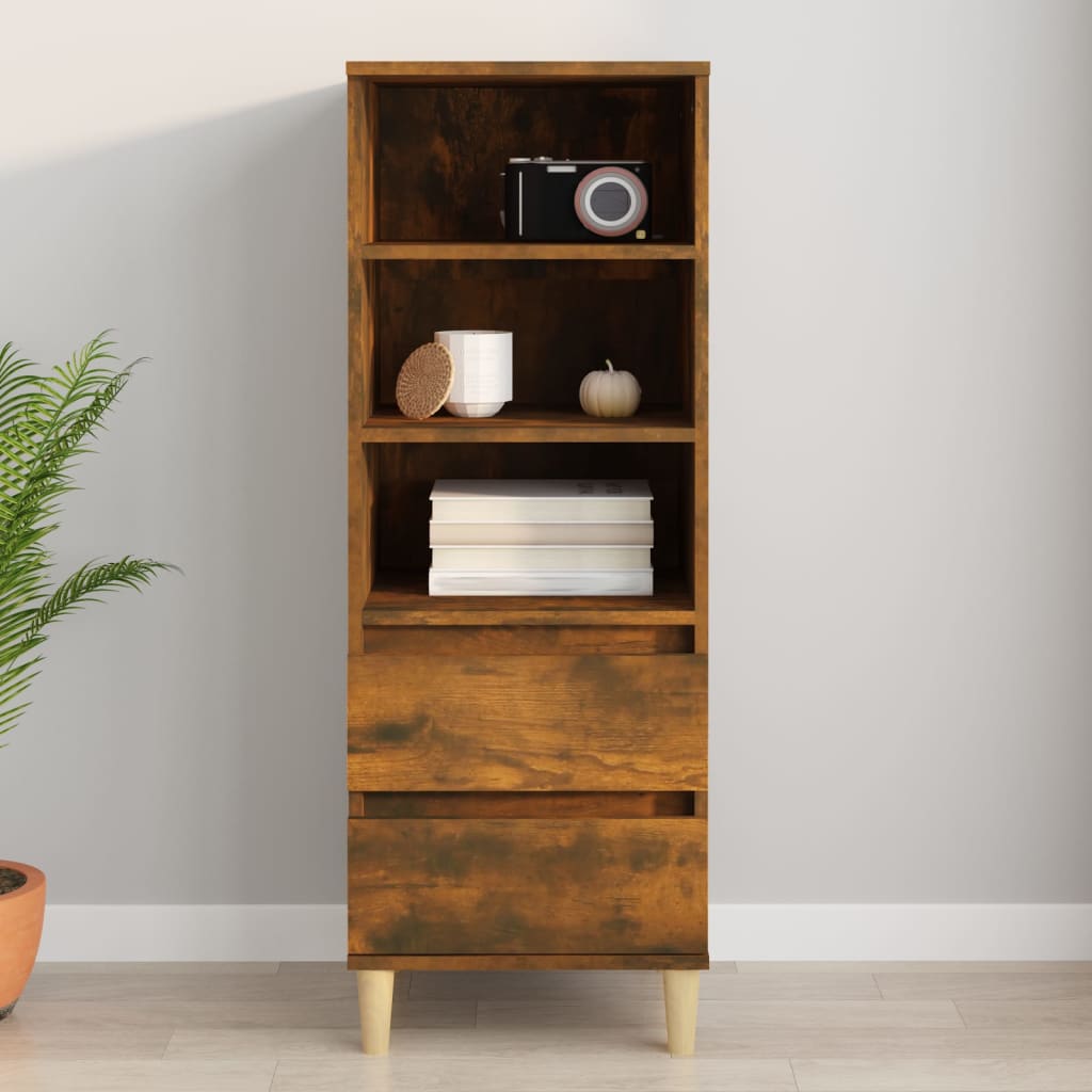 foto del prodotto credenza rovere fumo 40x36x110 cm in legno multistrato