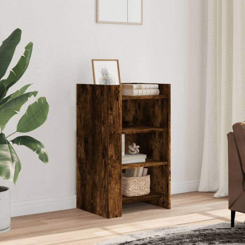 foto del prodotto credenza rovere fumo 45x35x75 cm in legno multistrato vidaxl