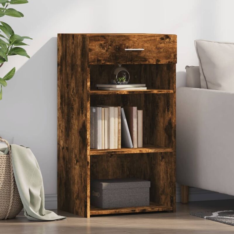 foto del prodotto credenza rovere fumo 50x42,5x93 cm in legno multistrato vidaxl