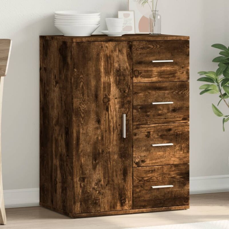 foto del prodotto credenza rovere fumo 59x39x80 cm in legno multistrato vidaxl
