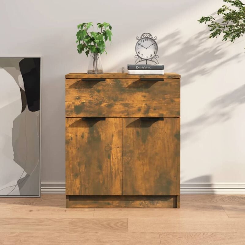 foto del prodotto credenza rovere fumo 60x30x70 cm in legno tecnico vidaxl