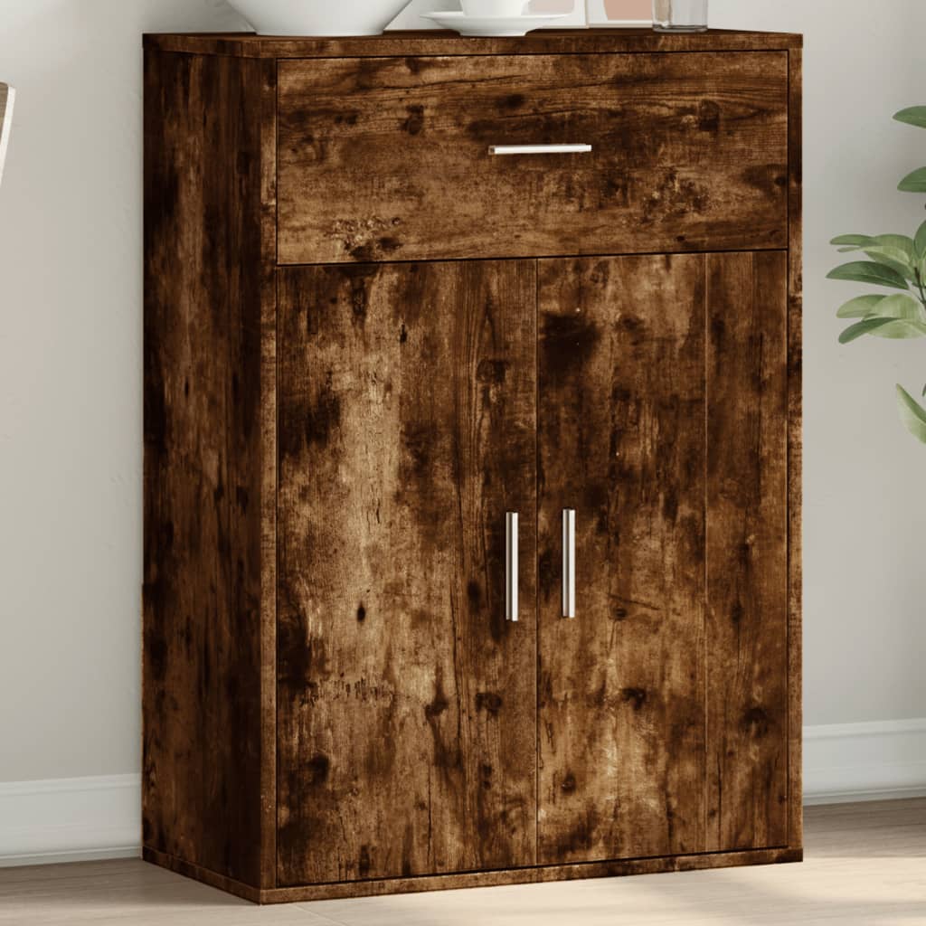 foto del prodotto credenza rovere fumo 60x30x84 cm in legno multistrato