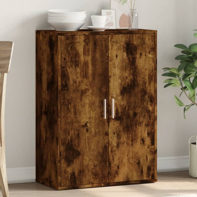foto del prodotto credenza rovere fumo 60x31x84 cm in legno multistrato vidaxl