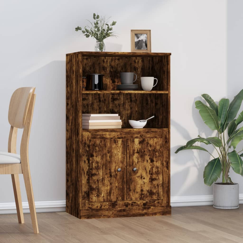 foto del prodotto credenza rovere fumo 60x35,5x103,5 cm in legno multistratocod mxl 81964