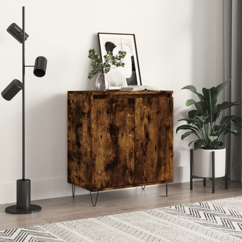 foto del prodotto credenza rovere fumo 60x35x70 cm in legno multistrato vidaxl
