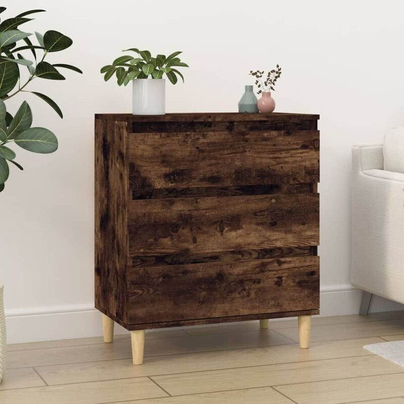foto del prodotto credenza rovere fumo 60x35x70 cm in legno multistrato vidaxl