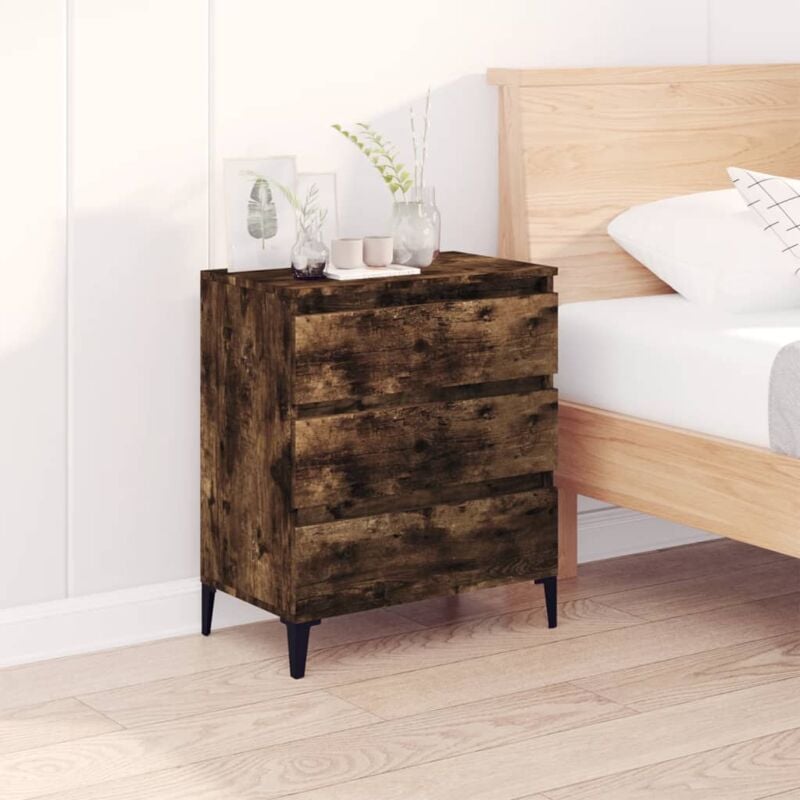 foto del prodotto credenza rovere fumo 60x35x70 cm in legno multistrato vidaxl