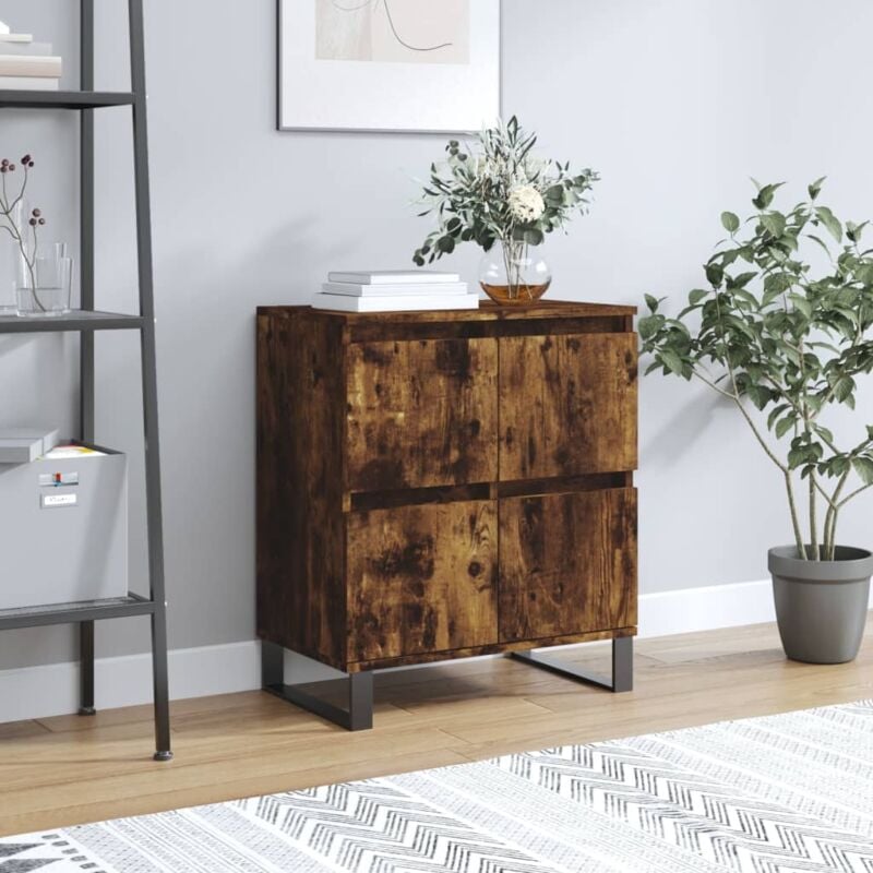 foto del prodotto credenza rovere fumo 60x35x70 cm in legno multistrato vidaxl