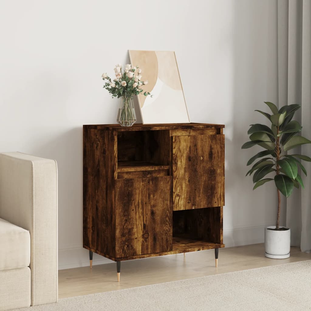 foto del prodotto credenza rovere fumo 60x35x70 cm in legno multistratocod mxl 111832