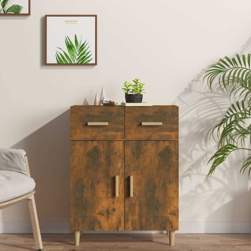 foto del prodotto credenza rovere fumo 69,5x34x89 cm in legno multistrato vidaxl