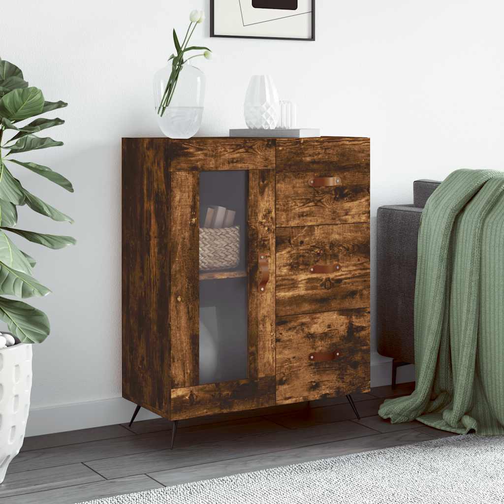 foto del prodotto credenza rovere fumo 69,5x34x90 cm in legno multistratocod mxl 105312