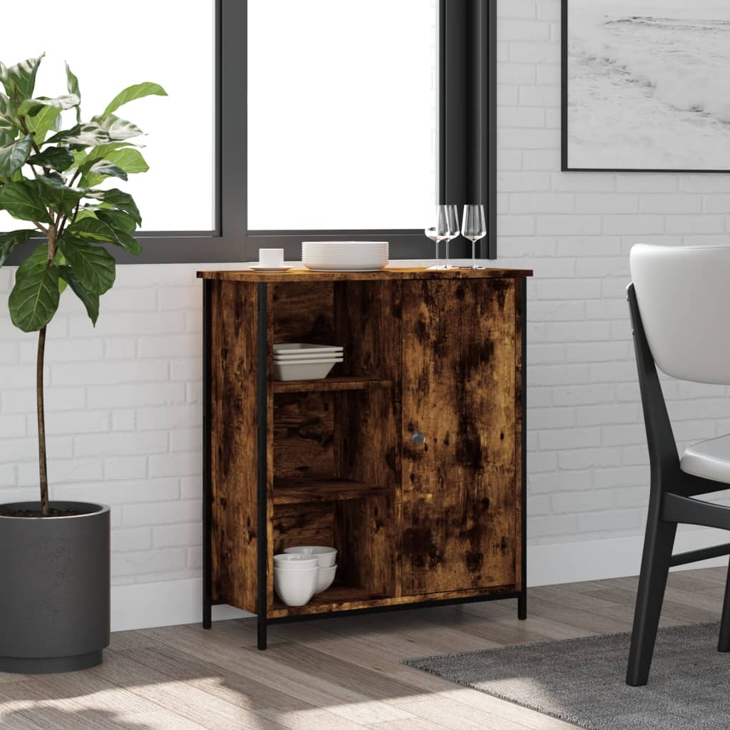 foto del prodotto credenza rovere fumo 70x30x80 cm in legno multistratocod mxl 131319