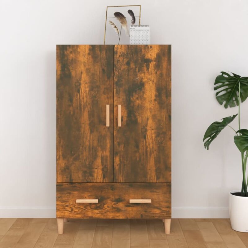 foto del prodotto credenza rovere fumo 70x31x115 cm in legno multistrato vidaxl