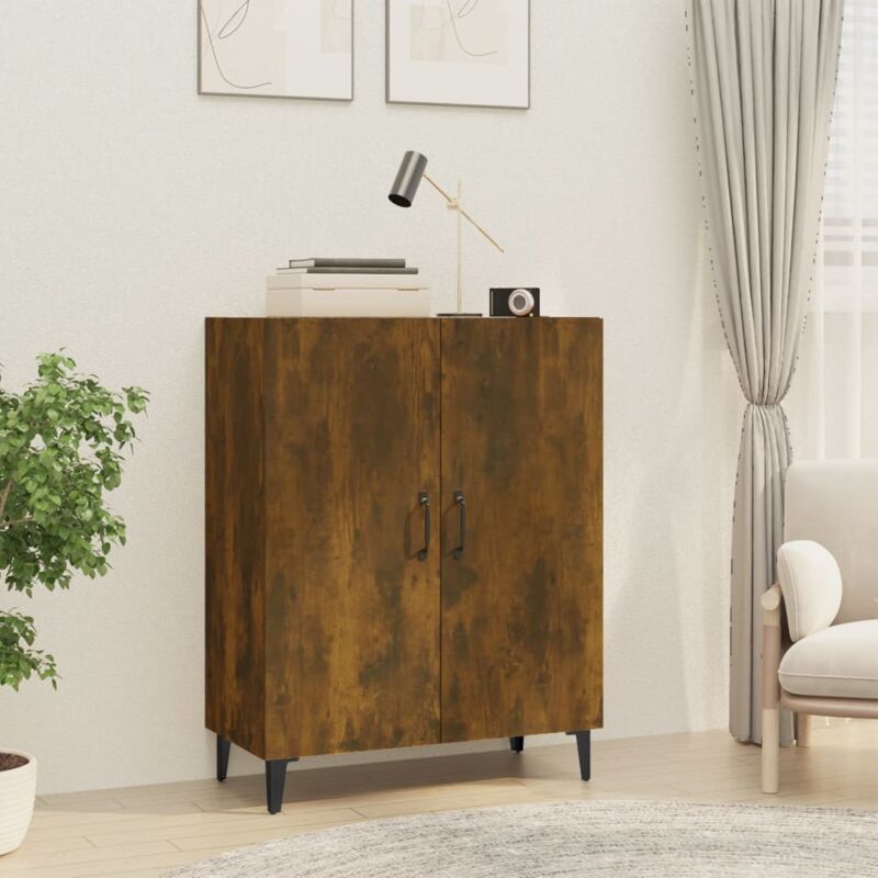 foto del prodotto credenza rovere fumo 70x34x90 cm in legno multistrato vidaxl