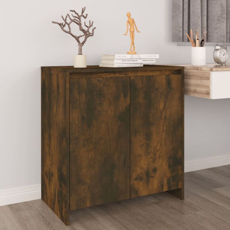 foto del prodotto credenza rovere fumo 70x41x75 cm in legno multistrato vidaxl