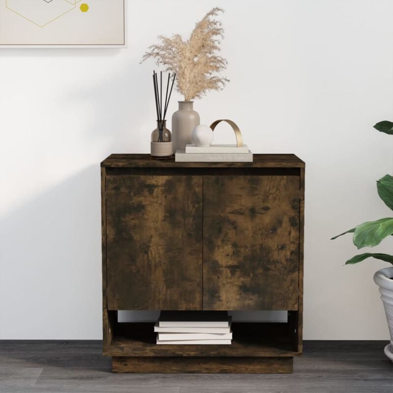 foto del prodotto credenza rovere fumo 70x41x75 cm in truciolato vidaxl