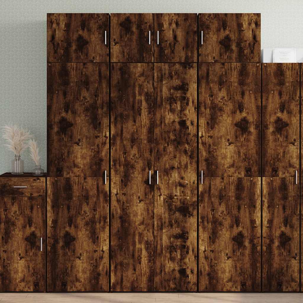 foto del prodotto credenza rovere fumo 70x42,5x185 cm in legno multistrato