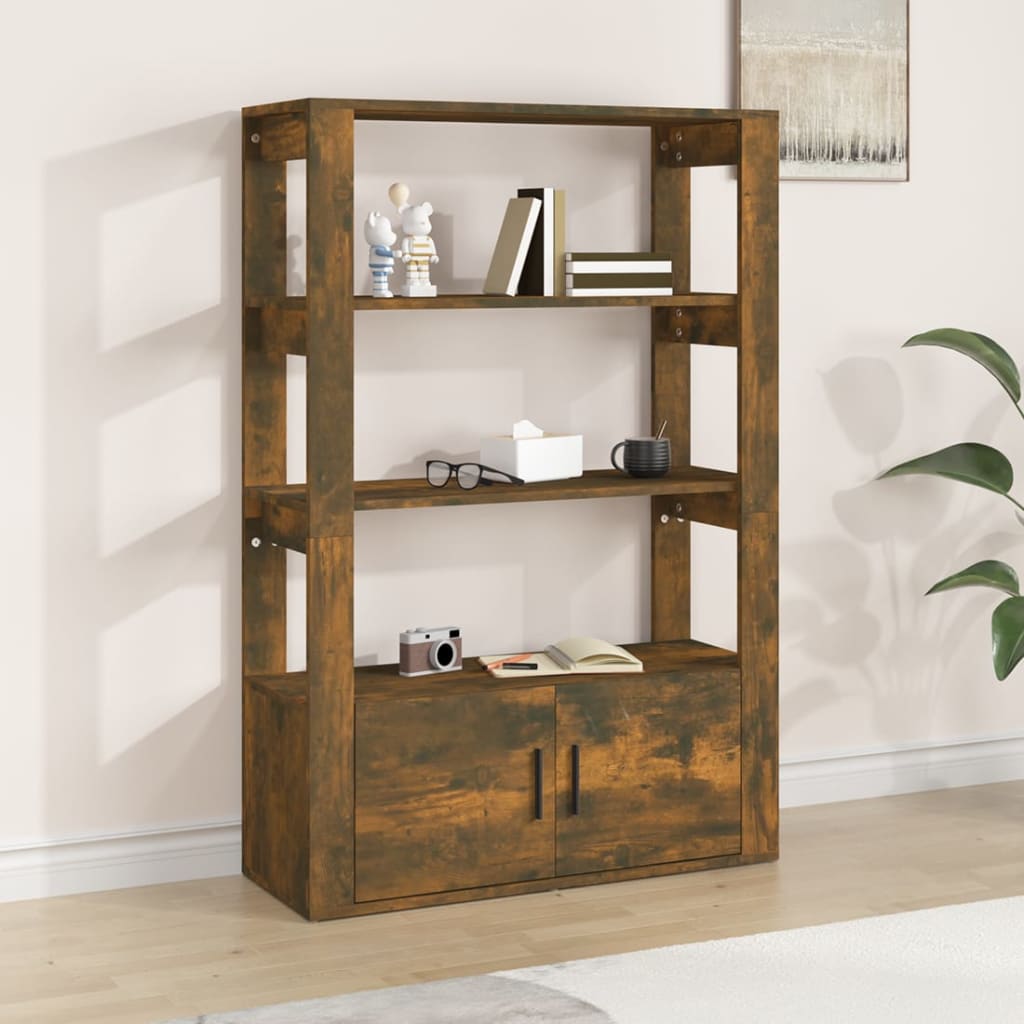 foto del prodotto credenza rovere fumo 80x30x119,5 cm in legno multistrato